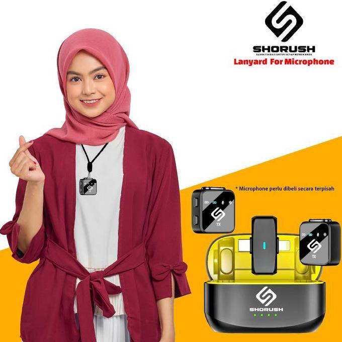 Shorush Lanyard for Microphone Wireless Clip on Mic Lanyard Magnetic Adjustable