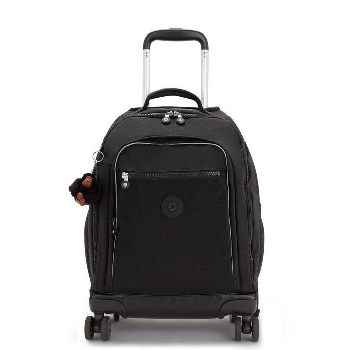 Kipling New Zea Wheeled Backpack Trolley Compartmen Laptop -True Black