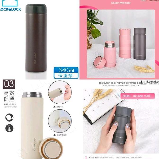 Terlaris Locknlock Minimal Tumbler 340Ml Lhc4174 Grey,  Ivory & Merah / Locknlock Termos