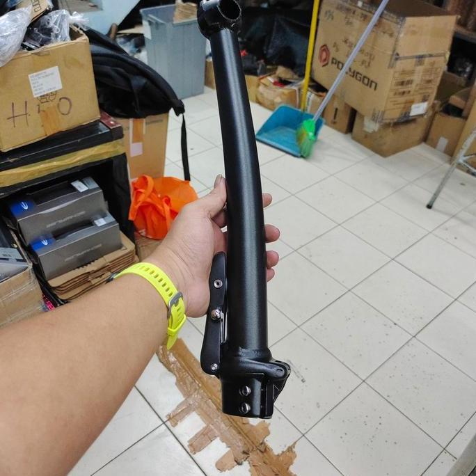 Handlepost Sepeda Lipat Lengkung 37Cm Trifold