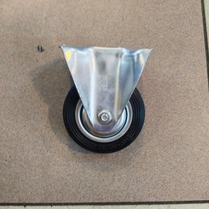 Roda Etalasi / Roda Troli / Roda karet 4 Inch 1Set ( 2Rem 2Mati ) Roda Troli