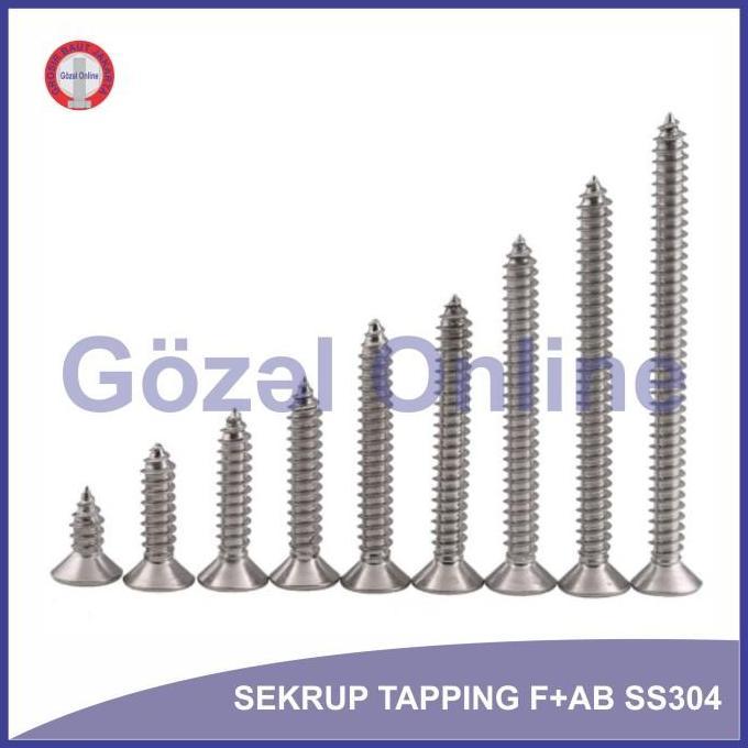 Promo Sekrup Stainless Fab No. 6 X19Mm - St 3.5 X 3/4" - Box Isi 1000Pcs Cod
