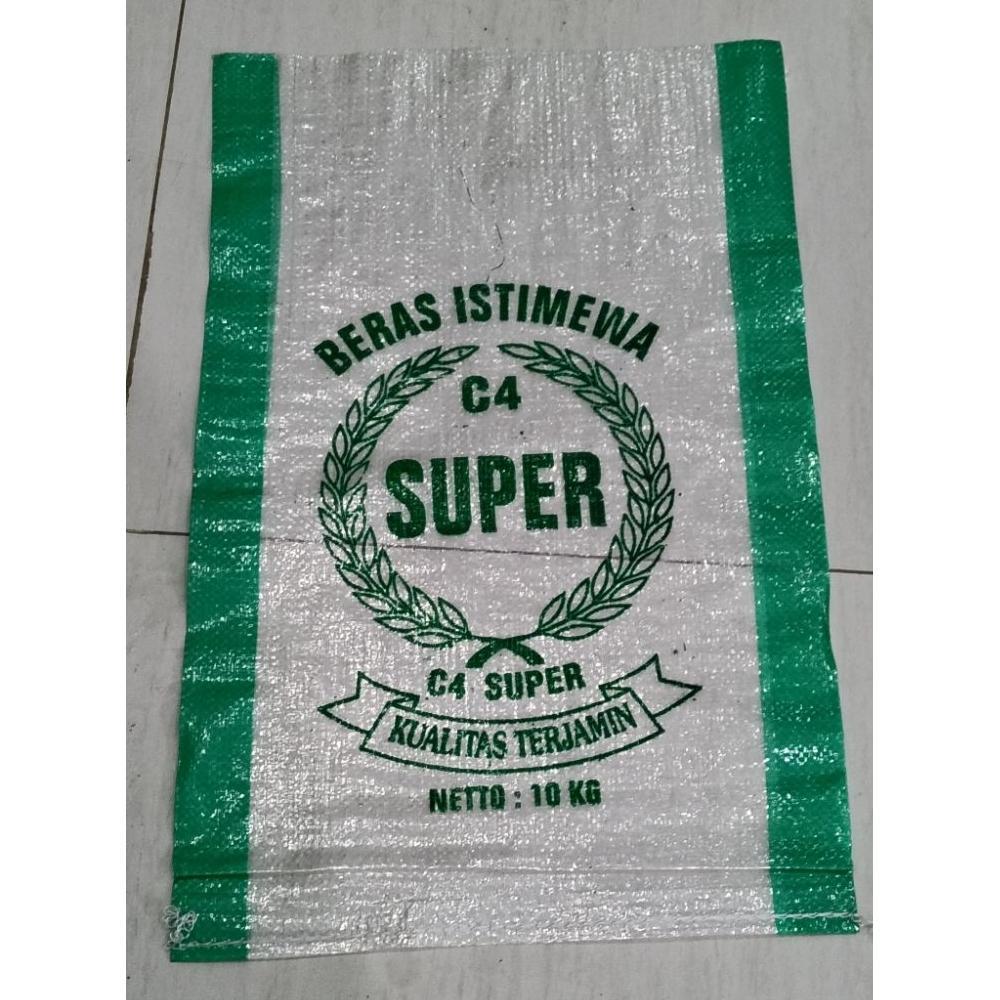 (Cod Max 200 Pc) Karung Beras 10 Kg Cap C4 Super Isi 50 Lembar