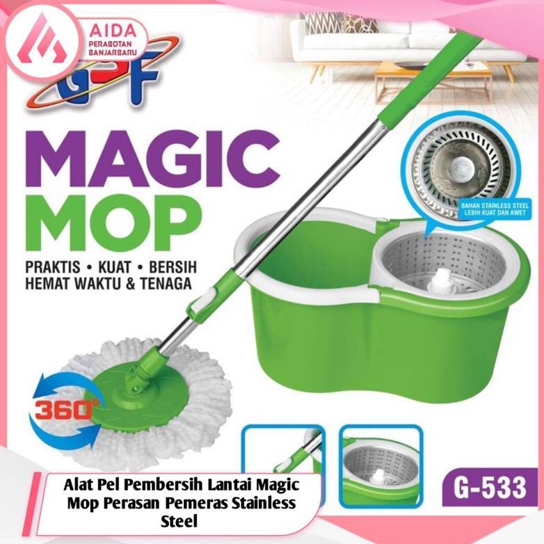 Pel Mop Putar Vanstar / Pel Mop Lantai Free 2 Sumbu / Pel Putar Praktis Vanstar  Alat Pel Pembersih 