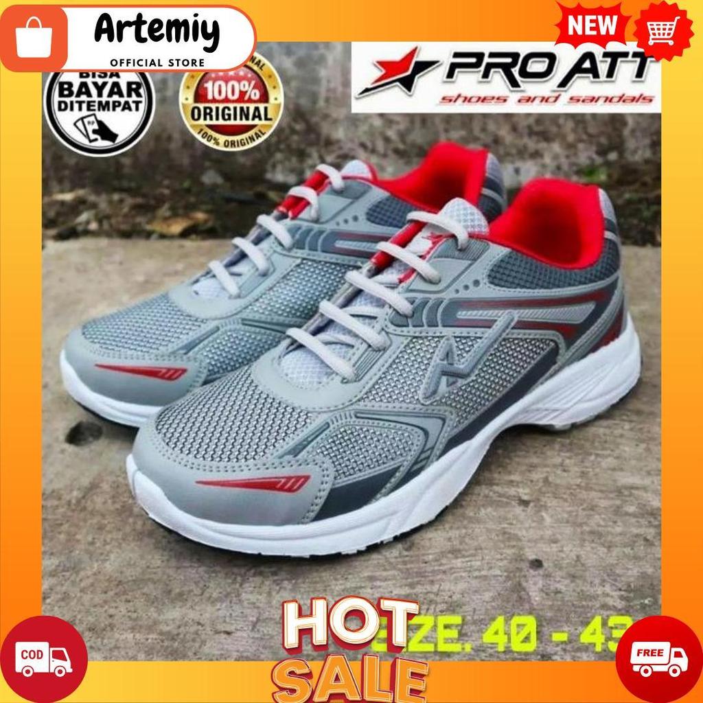 PRO ATT MC 52 SEPATU OLAHRAGA SPORT PRIA LELAKI LAKI ORIGINAL WARNA ABU MERAH BIRU 39 - 43 PREMIUM B