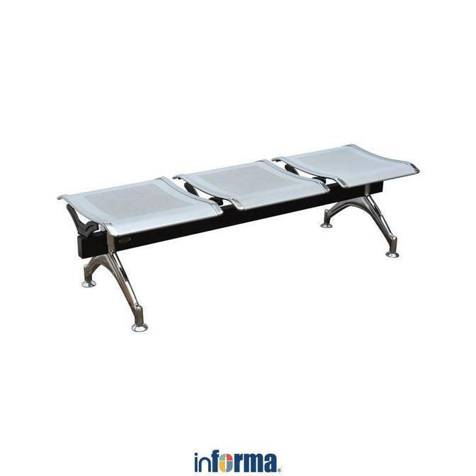 Terlaris INFORMA K-SERIES KURSI TUNGGU 3 DUDUKAN - SILVER