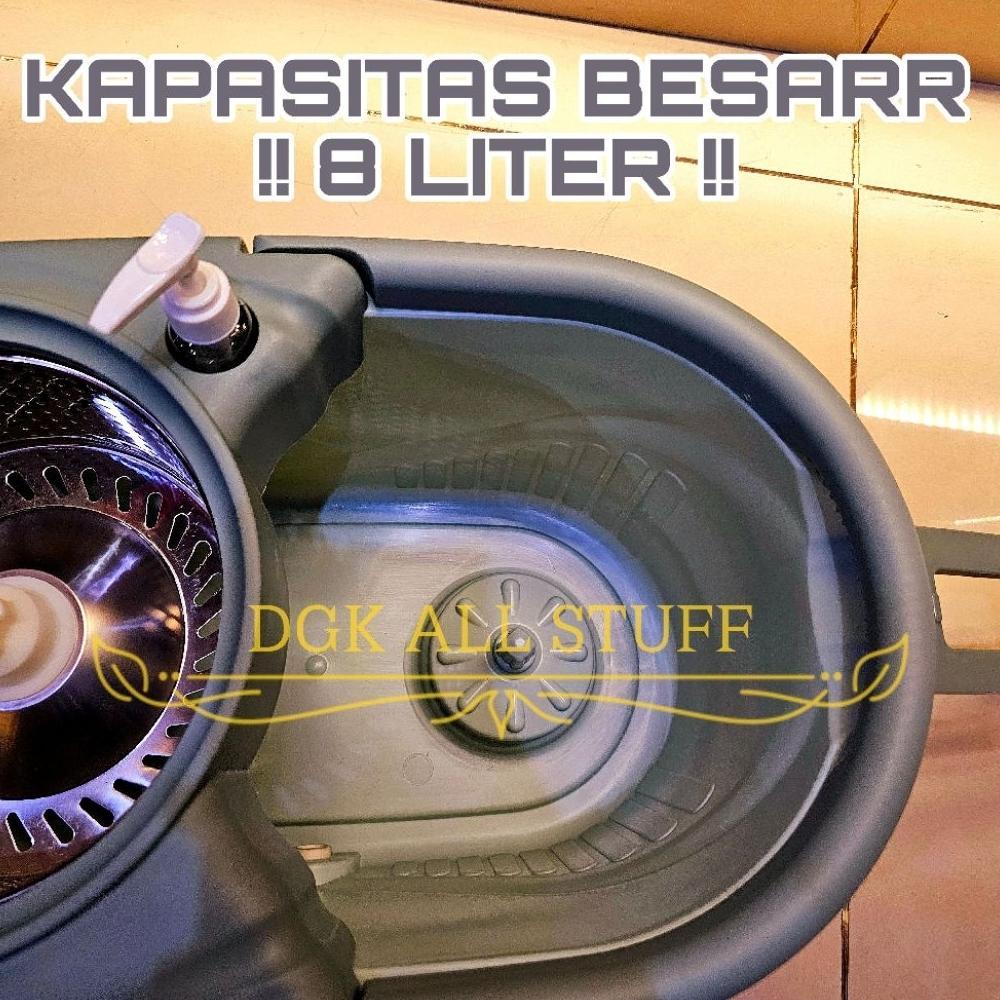 Alat Ember Pel Ngepel Pembersih Lantai Putar Peras Otomatis Spin Mop Dengan Roda Beroda Microfiber M