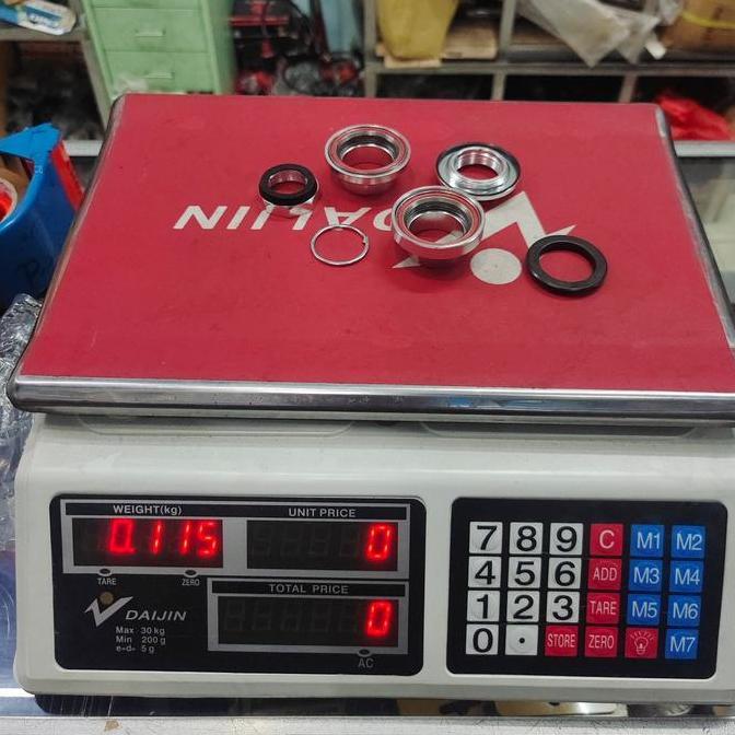 Headset Komfork Standard Neco H-671 Bearing 671 22.2 Drat Ulir 25.4 Silver Chrome Taiwan Sepeda Fede