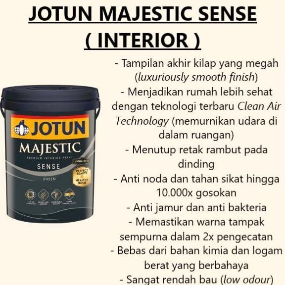 [KARGO] CAT TEMBOK INTERIOR PREMIUM JOTUN MAJESTIC SENSE BERBAGAI WARNA 20 LITER GOL
