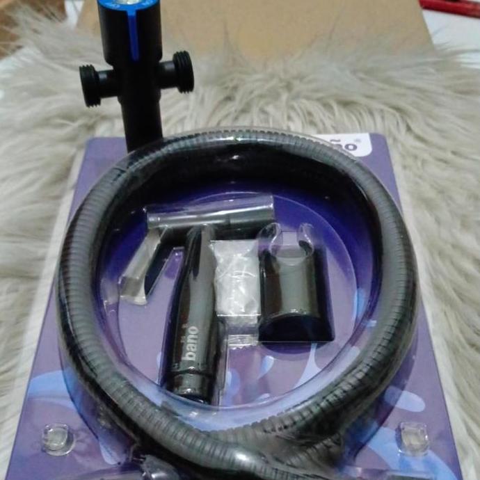 BANO Shower Toilet / Jet Shower Toilet STAINLESS BLACK + STOP KRAN CABANG