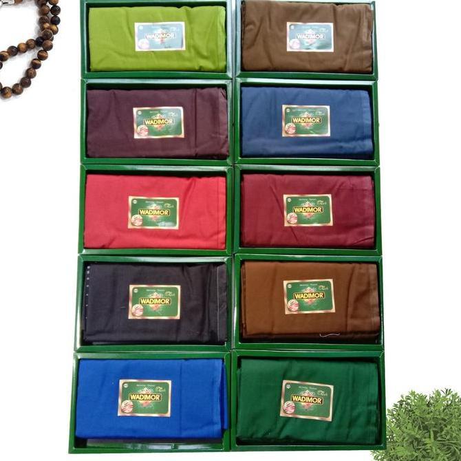 Promo Sarung Wadimor Couple Pria Bapak Anak Remaja Warna Polos Biru Abu Navy Hijau Merah Hitam Putih