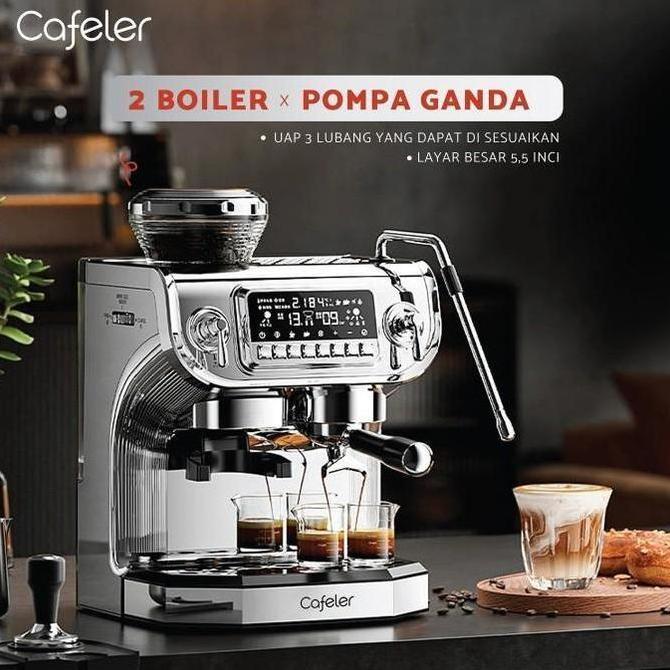 Cafeler Mesin Kopi Espresso 2 Boiler Coffee Maker Otomatis Kontrol