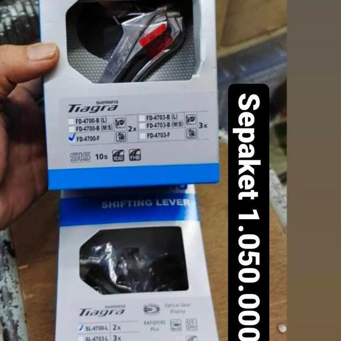 Shifting Lever & Front Derarilleur Shimano Tiagra 4700 Shifter Dan Fd Tiagra 2 Speed Original Box