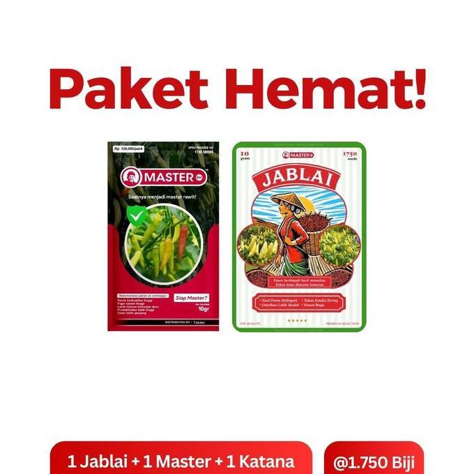 Terlaris 1 Master 1 Jablai Bibit Benih Cabe Rawit Setan