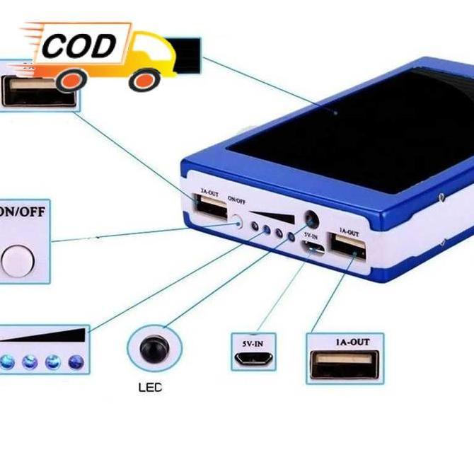 Case Powerbank Rakitan Solar Diy Casing Power Bank Baterai 18650 Bisa Tenaga Surya Listrik