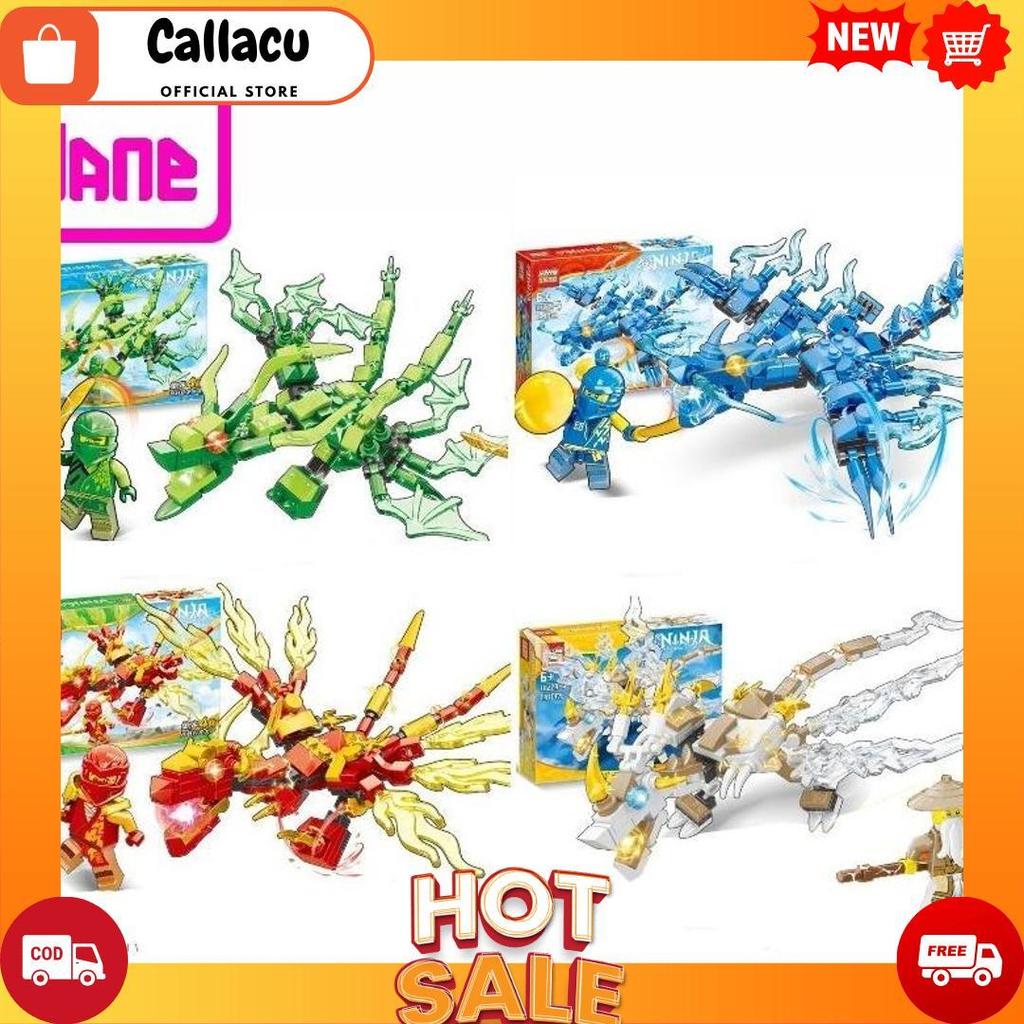 Mainan Edukasi Action Figure Ninja 4In1 Brick Robot Ninja Brick Ninja Rambut Api Koleksi Cod [A4]