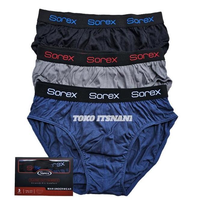 Promo Cd Pria Sorex M 3007 Katun Karet Boxer Isi 3pcs | Celana Dalam Cowok Sorek Berkualitas COD