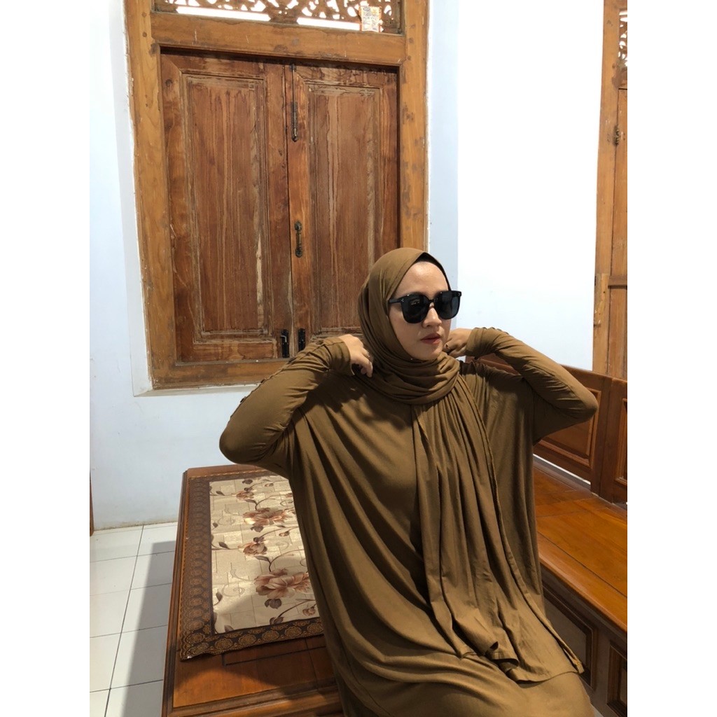 PLAIN LOOSE ABAYA | ISHANI ABAYA UMROH | ABAYA DAILY RAYON SPANDEX | ABAYA BATWING