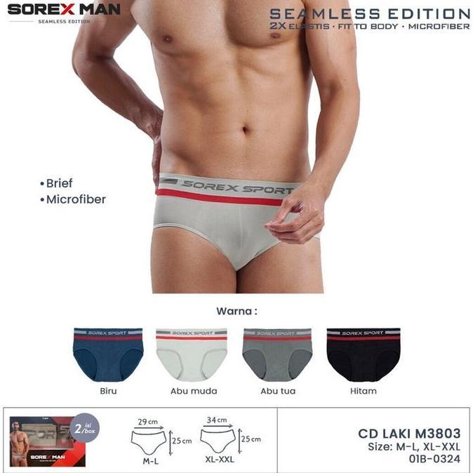 Promo [ISI 2] CD Pria SOREX 3803 / Boxer Cowok CD Cowok SOREX Dewasa COD
