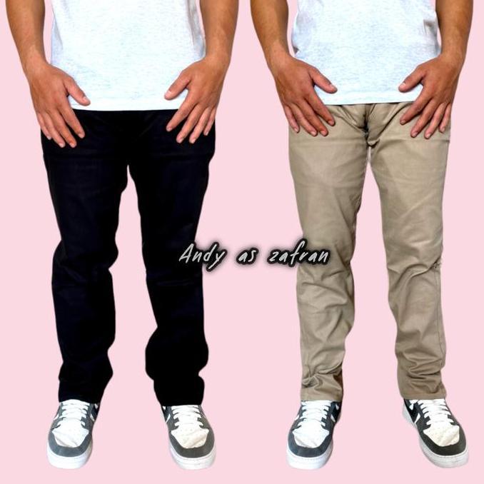 Promo Celana panjang kain pria/Celana kain pria reguler non stretch COD