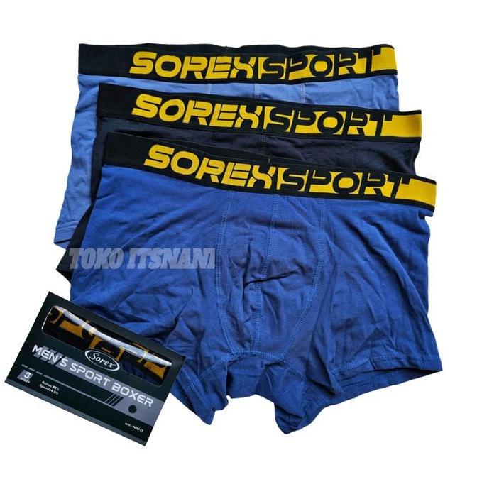 Promo Boxer Pria Premium Sorex 3011 | Celana Dalam Bokser Pria Sorek Bahan Katun COD