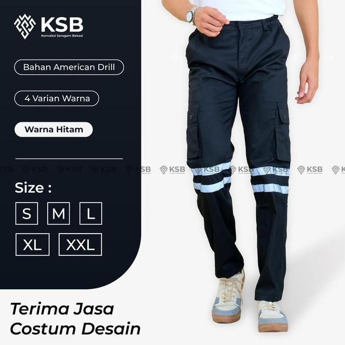 Promo Celana Wearpack Safety K3 Scotlight - Celana Kerja Bawahan Proyek Tambang Lapangan Pria Wanita