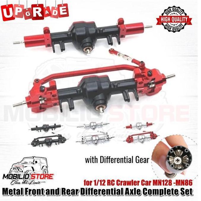 Metal Front and Rear Differential Axle Complete Set for MN128 - MN86
