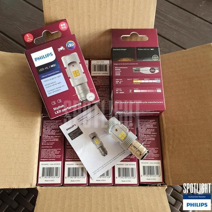 TERMURAH - Philips LED M5 H6 T19 Lampu Motor Ultinon Essential Moto