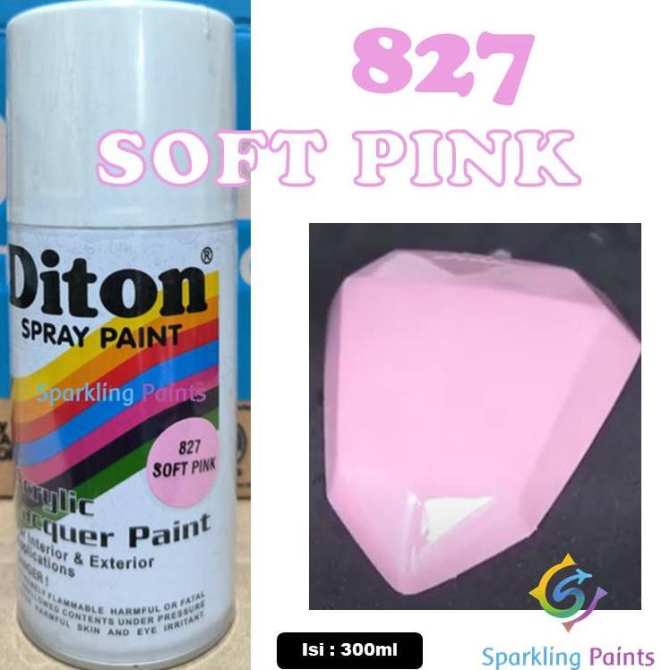 Pilox Diton Soft Pink 827 300Ml Warna Merah Muda Ping Kilap Mengkilap Glossy Sepeda Motor Mobil