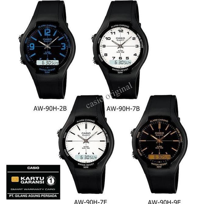 Promo Jam Tangan Pria / Wanita CASIO AW 90H AW-90H AW-90H-2 Original RESMI COD