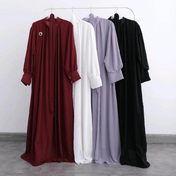 gamis ceruty jumbo wanita Ld130cm Ld145cm Terlaris