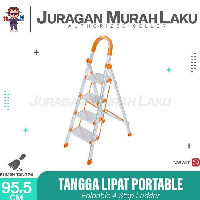 Promo Tangga Lipat /Tangga Portable / Tangga Lipat Aluminium - 4 Step Cod
