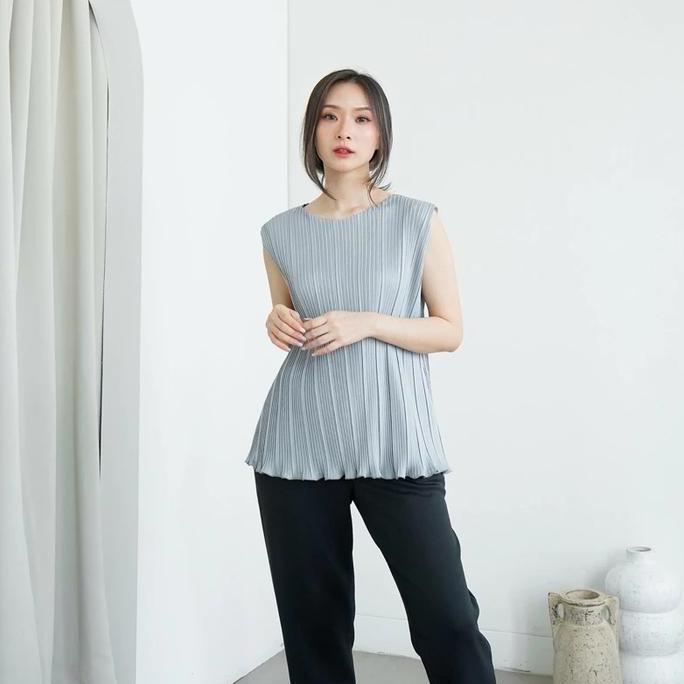 Promo Atasan Plisket Premium / Tanktop Plisket BB / Baju Plisket casual COD