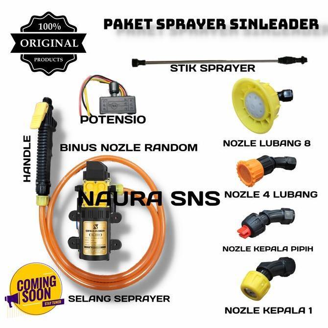 PAKET SPRAYER ELEKTRIK SINLEADER ORIGINAL / NOZZLE / SPRAYER PERTANIAN