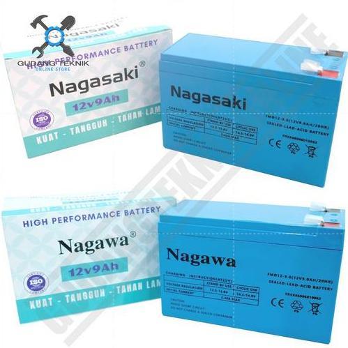 Baterai Sprayer Hama Elektrik 12V 9AH  NAGASAKI / Aki Sprayer Hama 9A Ampere 12Volt NAGAWA Baterai A