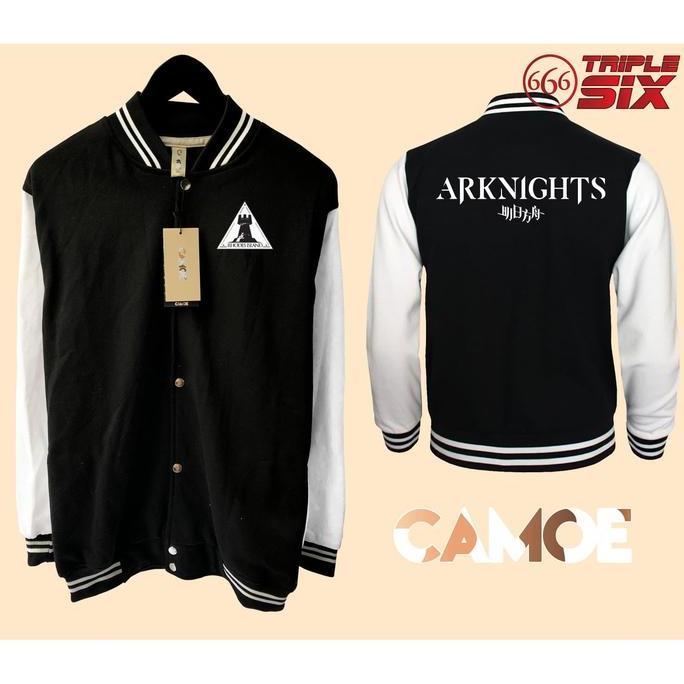 DS221 - Jaket Varsity Baseball Arknights Rhodes Island Yostar Anime Gacha Game