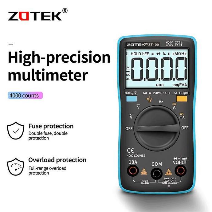 AVOMETER DIGITAL ZOTEK ZT100 / MULTITESTER DIGITAL ZOTEK ZT 100