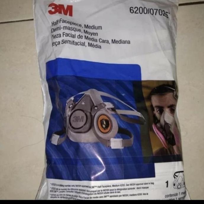 3M Mask Halt 6200 Ukuran M Merek 3M.Masker 3M  Sale