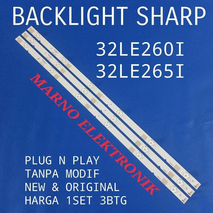 Backlight Sharp 32Le260I 32Le265I Bl Led Tv 32Le2601 32Le2651 Ori