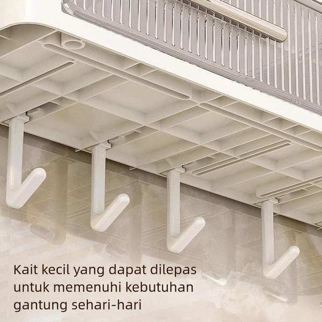 Lemari Kamar Mandi Tempel Plastik Aesthetic Kabinet Toilet Organizer Storage Rak Dinding Gantung Sus