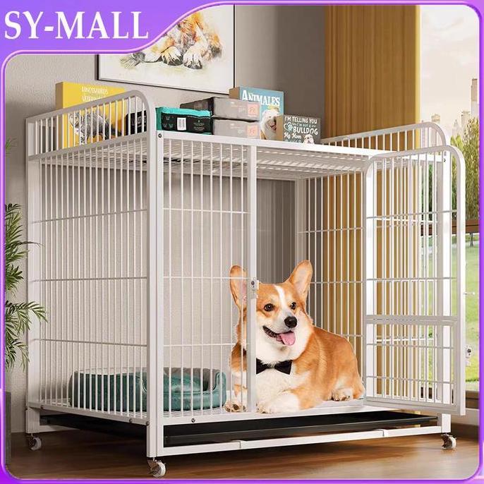 Kandang Hewan Peliharaan Stainless Steel Kandang Anjing Kandang Berongga Ekstra Tebal
