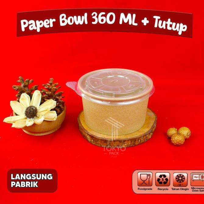 Paper Bowl 360 ml / Mangkok Kertas / Rice Bowl Paper 360 ml