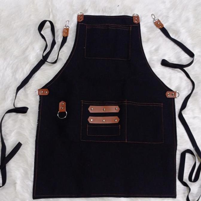 Apron bahan jean premium/Apron Barista keren/Apron great A
