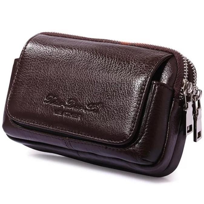 DI12 - sarung hp kulit pria lebar 18cm dompet hp kulit ori import