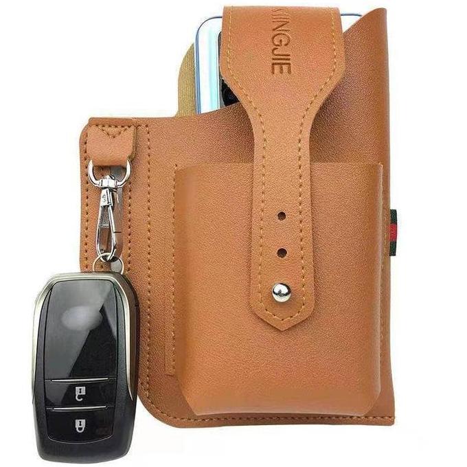 DN50 - SARUNG DOMPET HP Pinggang PRIA Kulit Asli 100% OSSHP01