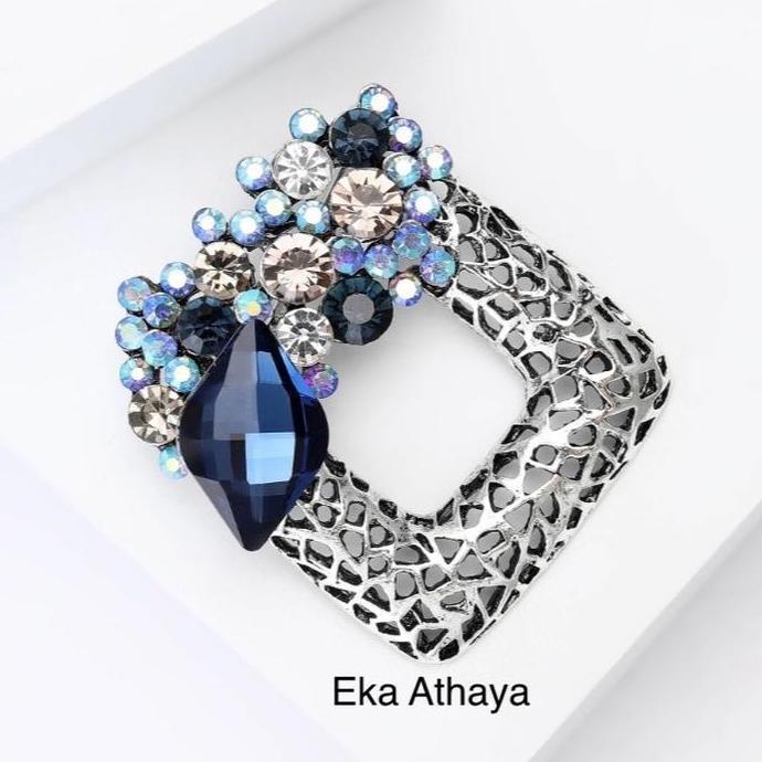 Eka Athaya Bros Permata Jilbab Peniti Pin Premium Mewah Vintage Bross Hijab Brooch Blazer dengan Des