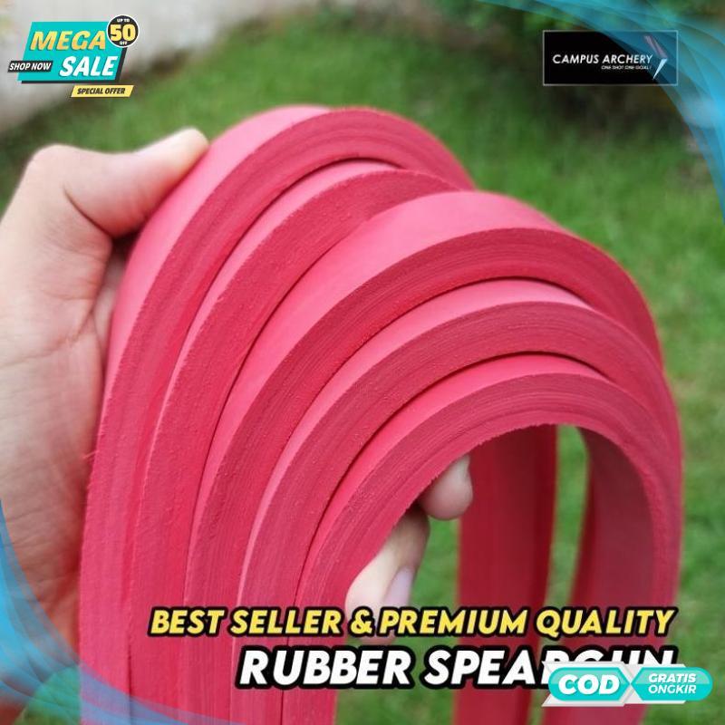 Berkualitas KARET SPEARGUN 10MM PIPIH / KARET PANAH IKAN GEPENG 10MM RUBBERBAND SPEARFISHING BEST SE