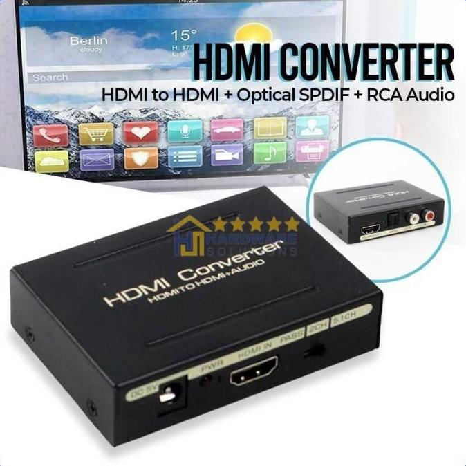 NEONA Audio Splitter HDMI to HDMI + Optical SPDIF + RCA Extractor Converter