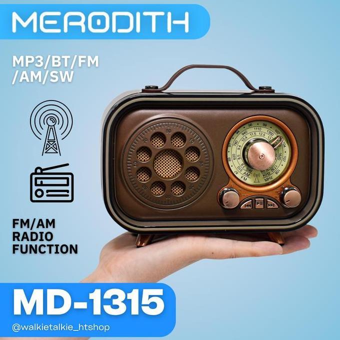Radio 1315BT FM/AM/SW Retro Klasik Portabel Speaker Bluetooth Radio Cas | Listrik | Speaker Jadul Ra