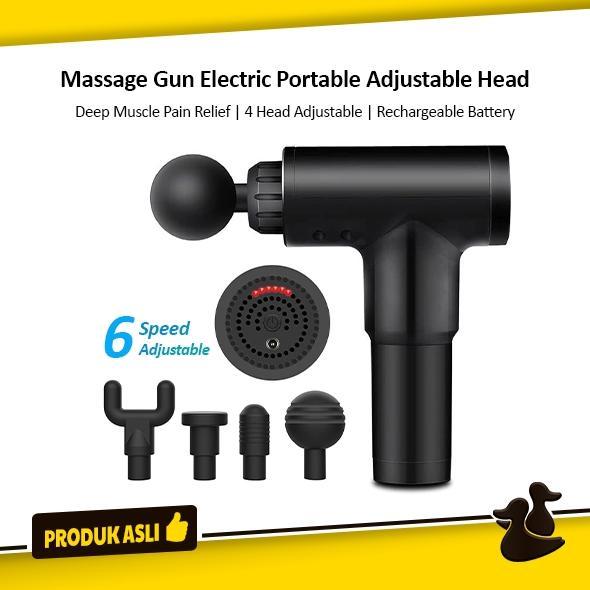 Massage Gun Electric Fascia Gun Muscle Massage Alat Pijat Getar Elektrik Pistol Terapi Pijat Otot Or